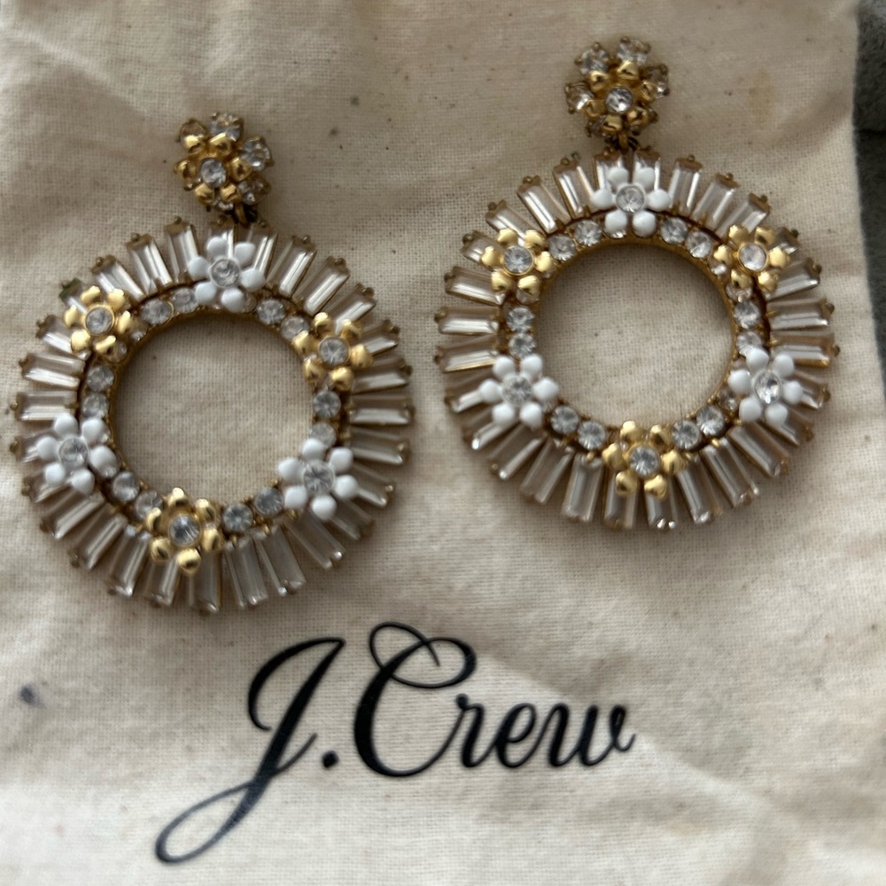 J.crew floral wreath earring